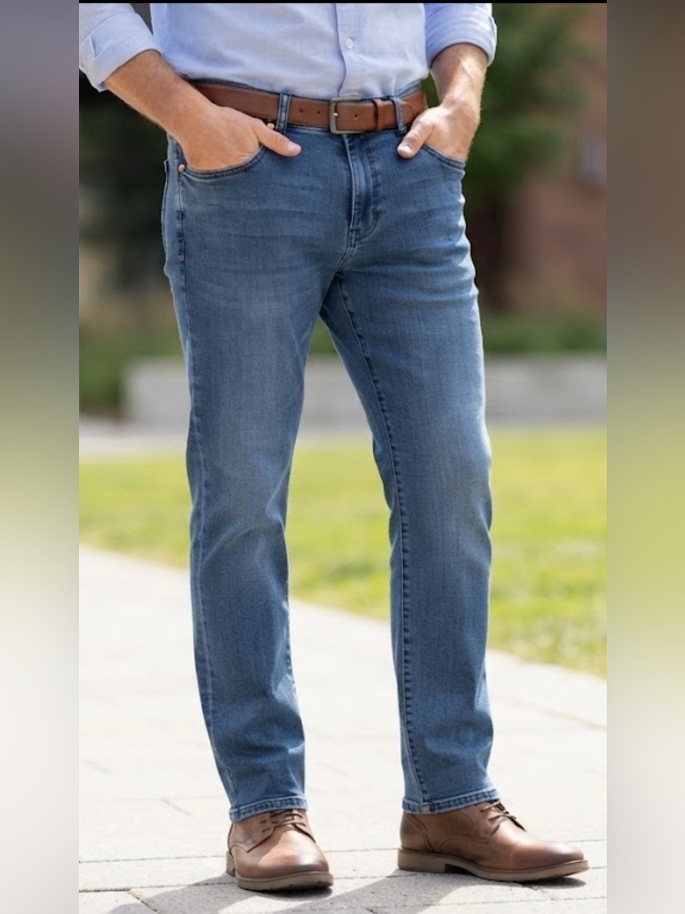 Liverpool Los Angeles Men's Blue Denim Jeans Size 38 Straight Leg Casual Pants